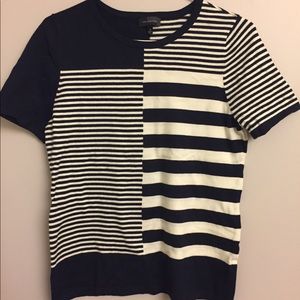The Limited navy and blue sweater top